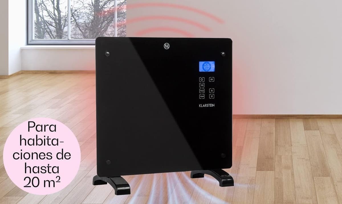 Calefactor futurista Norderney de Klarstein en Amazon