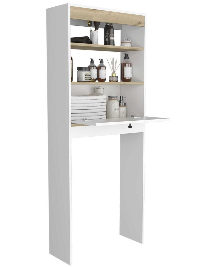 Estantería de Baño Sobre Inodoro Málaga con estantería Blanco Duna de Leroy Merlin