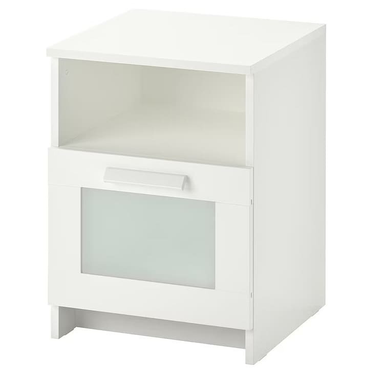 BRIMNES Mesita de noche de color blanco en Ikea