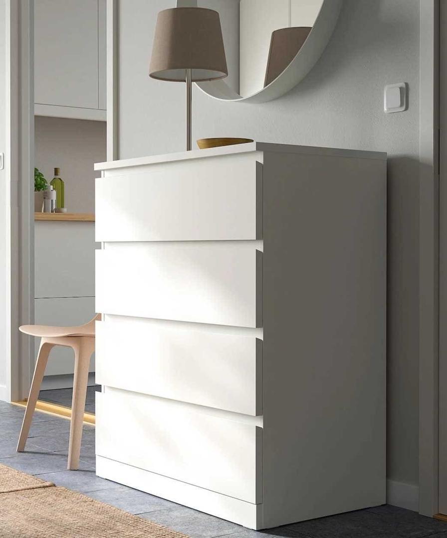 MALM Cómoda de 4 cajones blanco 80x100 cm de Ikea