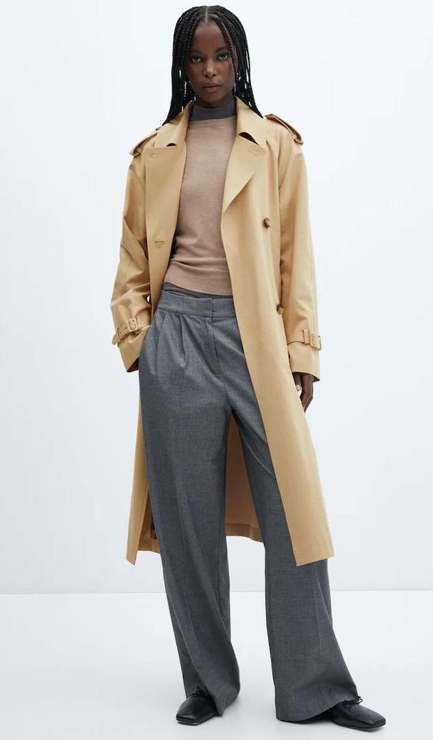 Abrigo trench fluido con cinturón de Mango-99999999_01