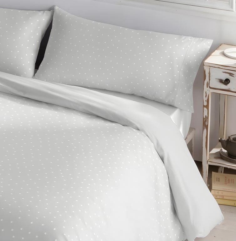 Funda nórdica reversible de poliéster y algodón