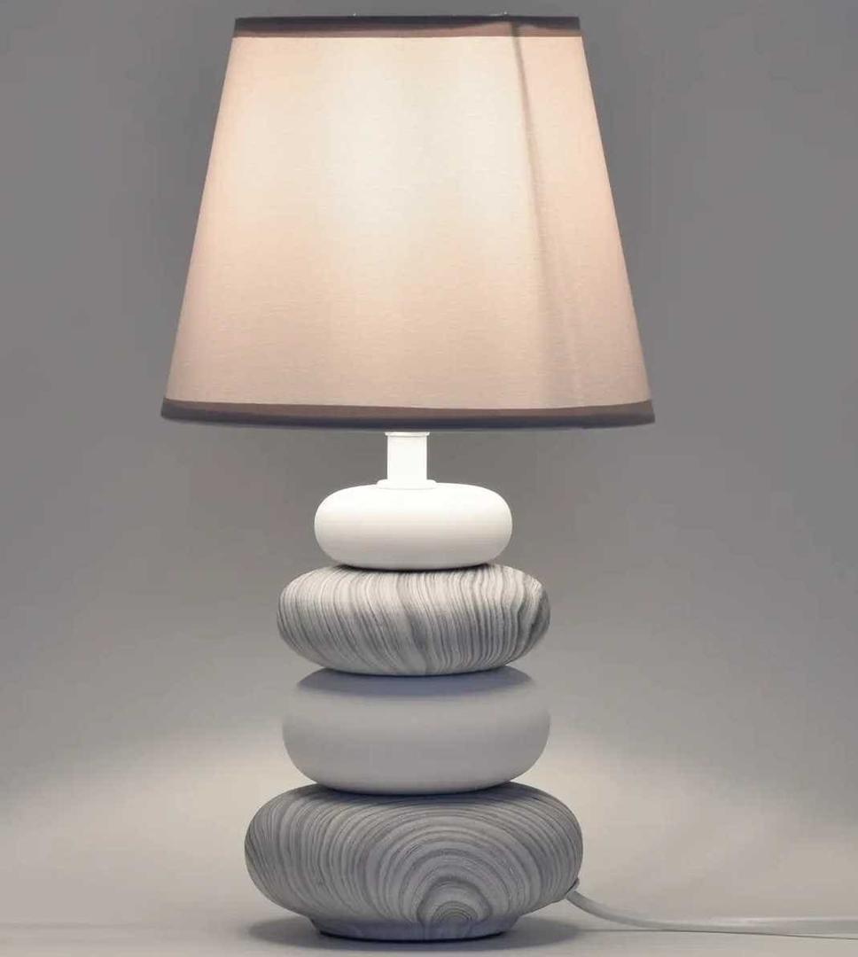 Lámpara de mesa INSPIRE Navala E14 gris de Leroy Merlin