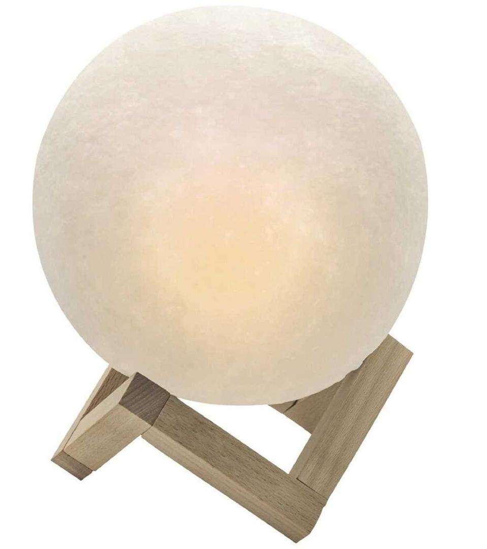 Lámpara de mesa LED Luna intensidad de luz regulable y color RGB con mando de Leroy Merlin