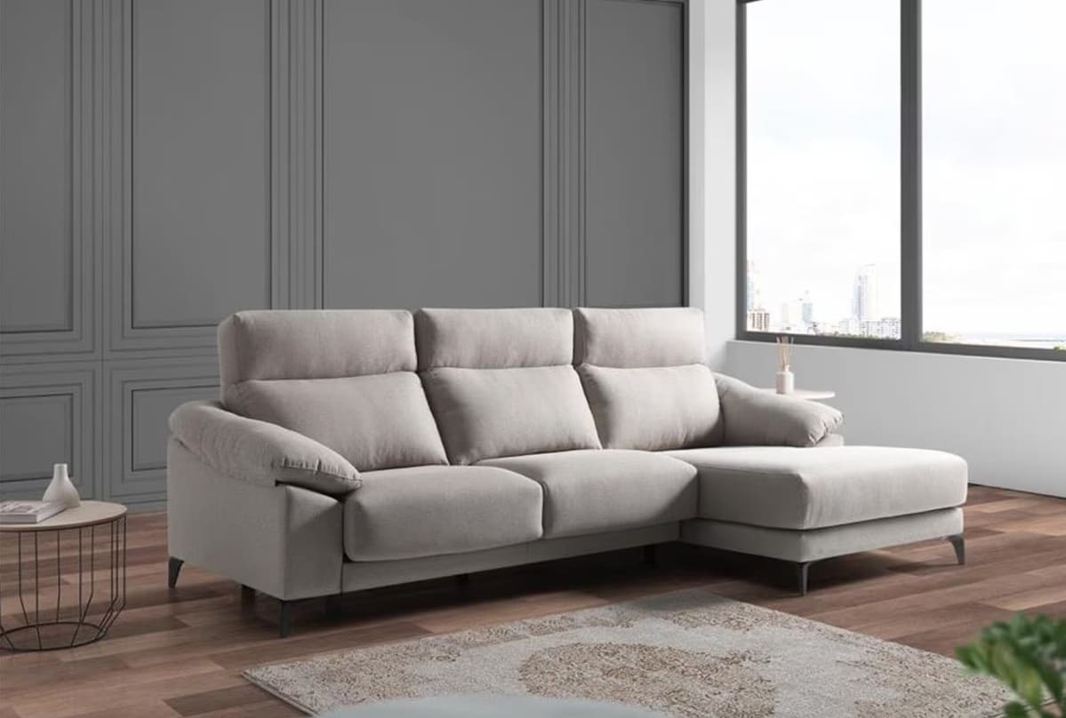 Sofá cama de 3 plazas con Chaise Longue Alabama de El Corte Inglé
