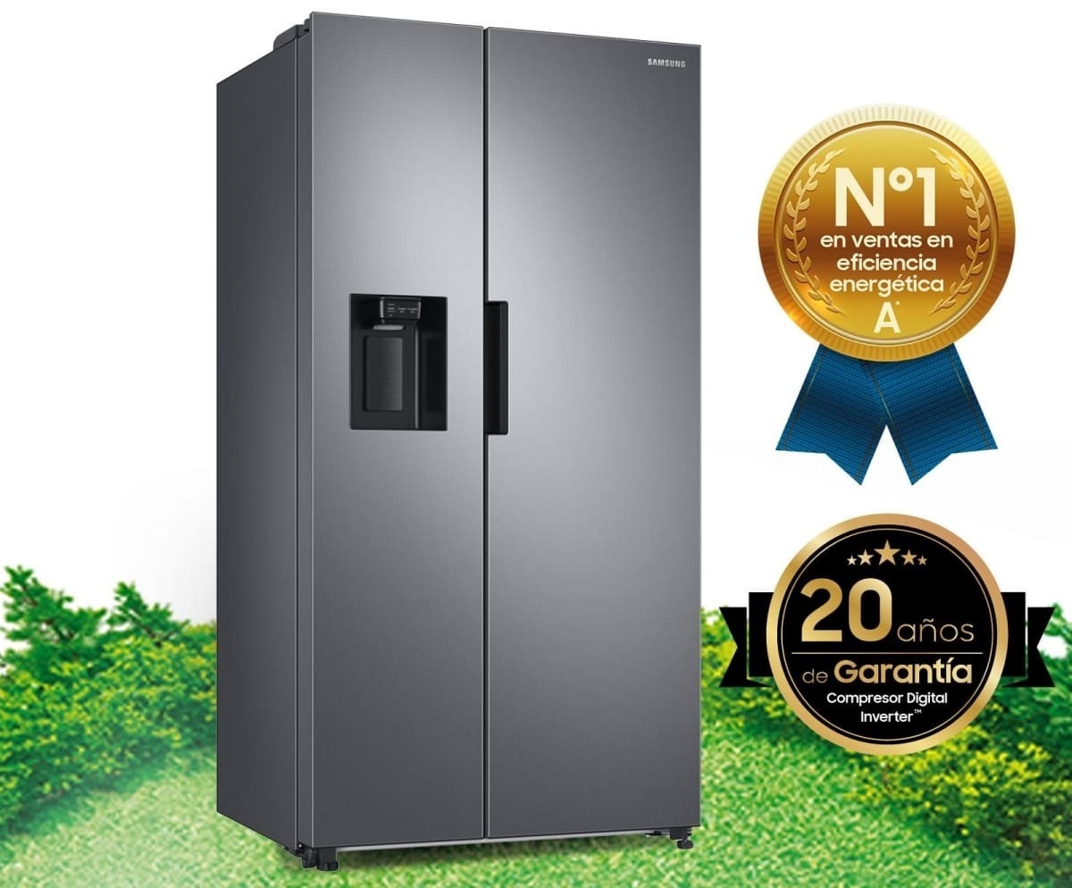 Frigorífico Americano No Frost SBS Samsung F Inox en Carrefour