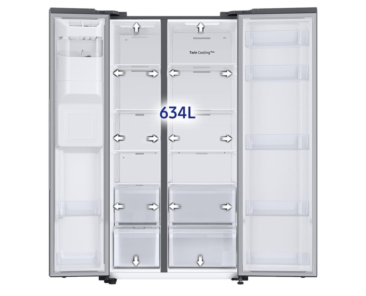 Frigorífico Americano No Frost SBS Samsung F Inox en Carrefour