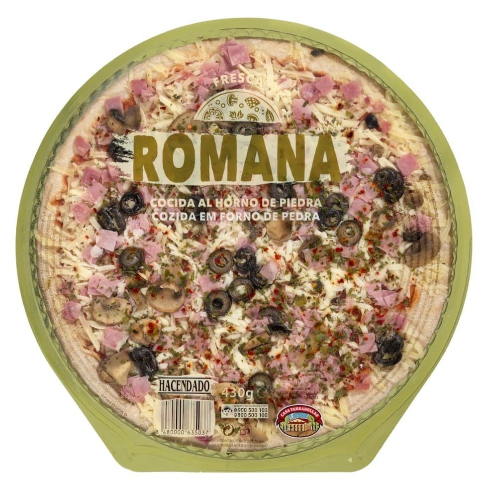 Pizza romana con champiñones salteados