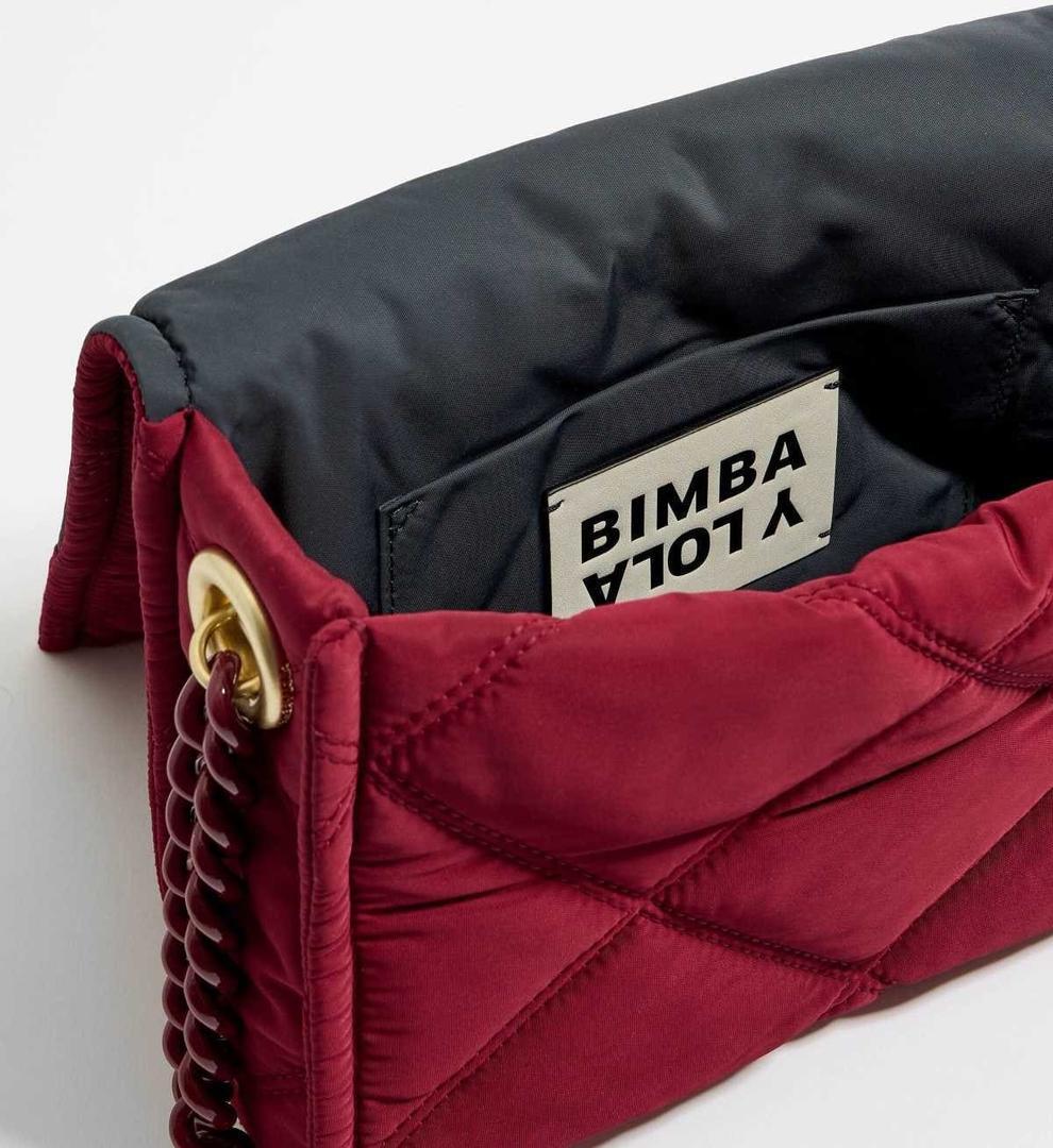 Bolso bandolera solapa M rojo oscuro de Bimba y Lola