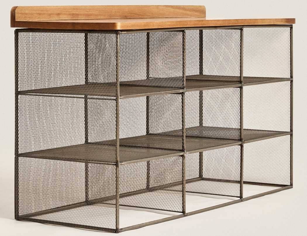 Banco de metal y madera de Zara Home