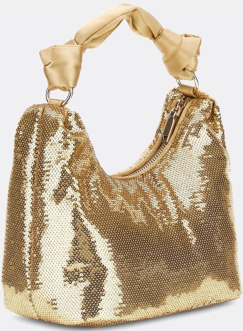 El bolso Mini hobo celina con lentejuelas de Guess