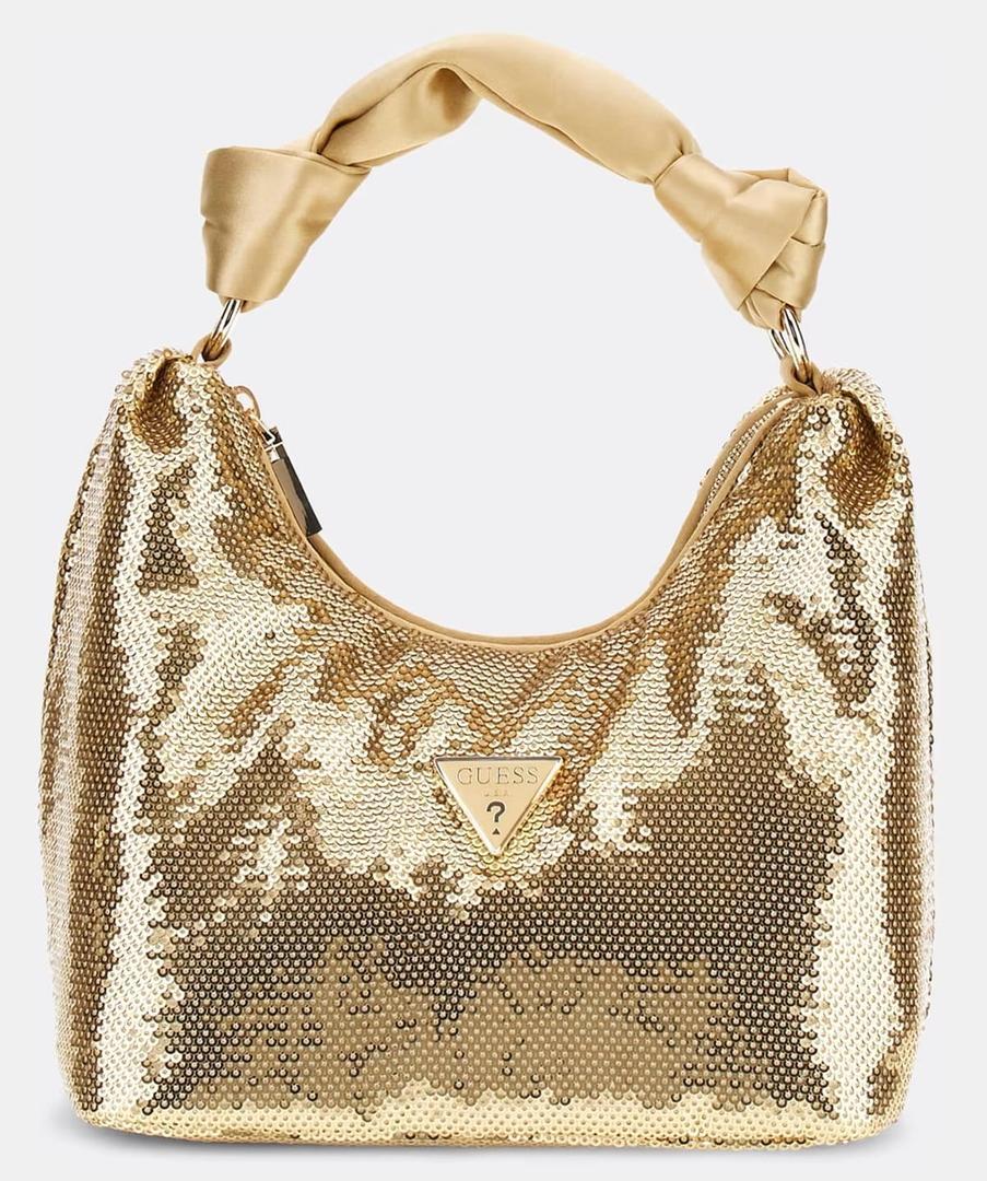 El bolso Mini hobo celina con lentejuelas de Guess