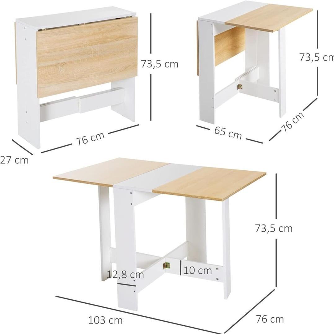 Mesa plegable con alas abatibles de la firma ACED en Amazon