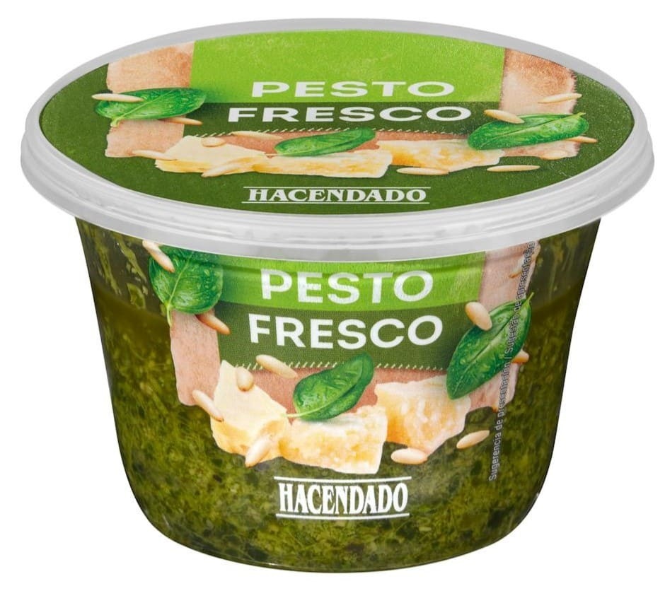 Salsa fresca pesto con albahaca