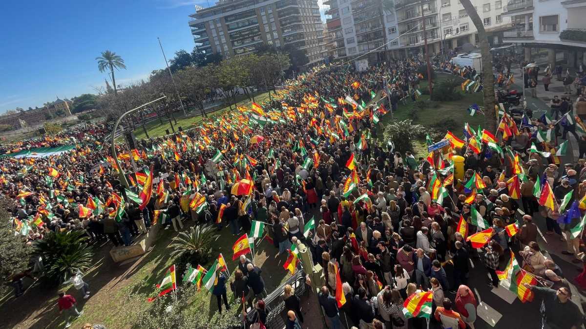 Manifestación contra la amnistía en Sevilla