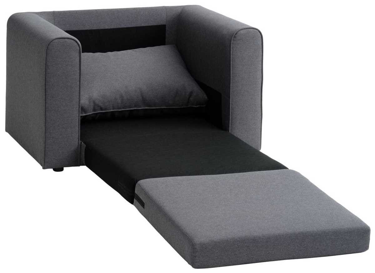 Sillón cama SKILLEBEKK tela gris oscuro de JYSK