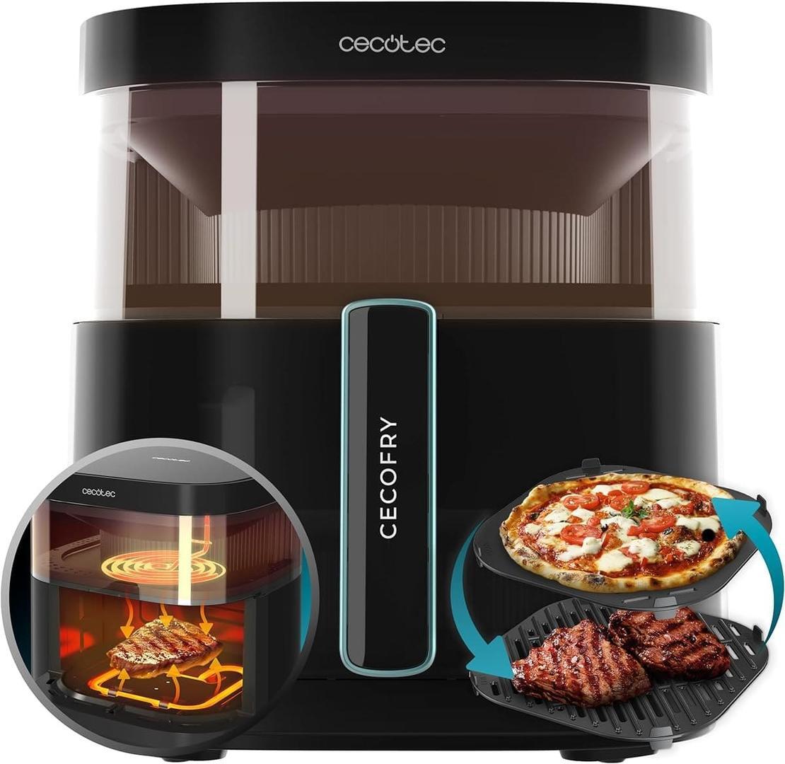 Freidora de aire sin aceite de Cecotec Cecofry DuoHeat 6000 con ventana y 2200 W en Amazon