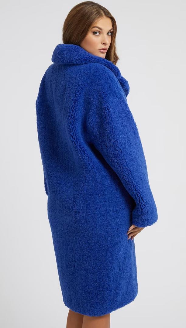 Abrigo azul de pelo sintético de Guess