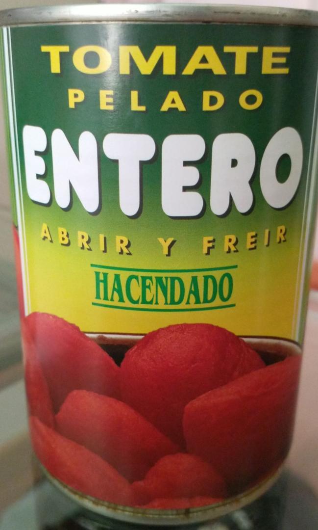 Tomate entero pelado para freír
