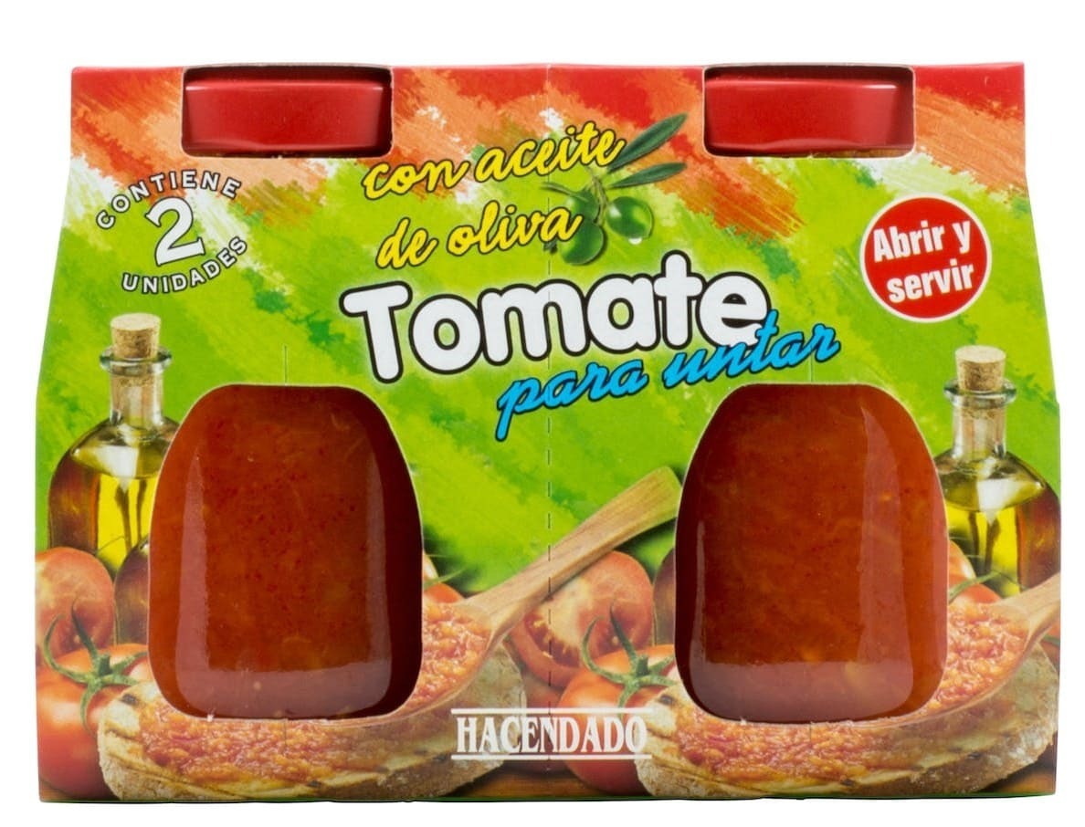 Tomate para untar con aceite de oliva Hacendado