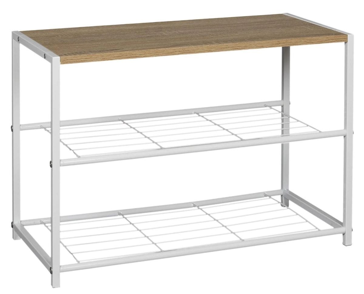 Zapatero de madera y metal