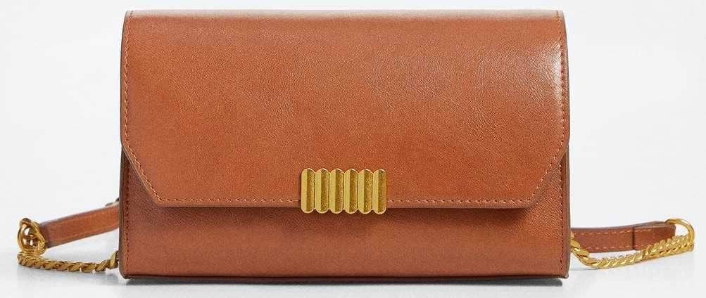 Bolso asa larga cadena de Mango