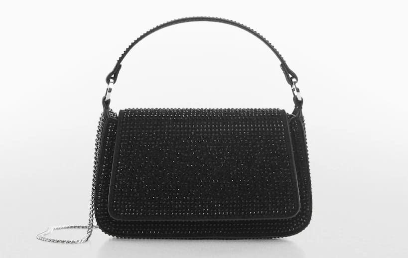 Nuevo minibolso de mano strass con cadena de Mango