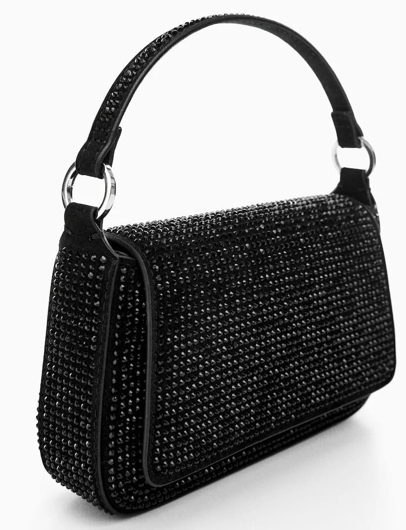 Nuevo minibolso de mano strass con cadena de Mango