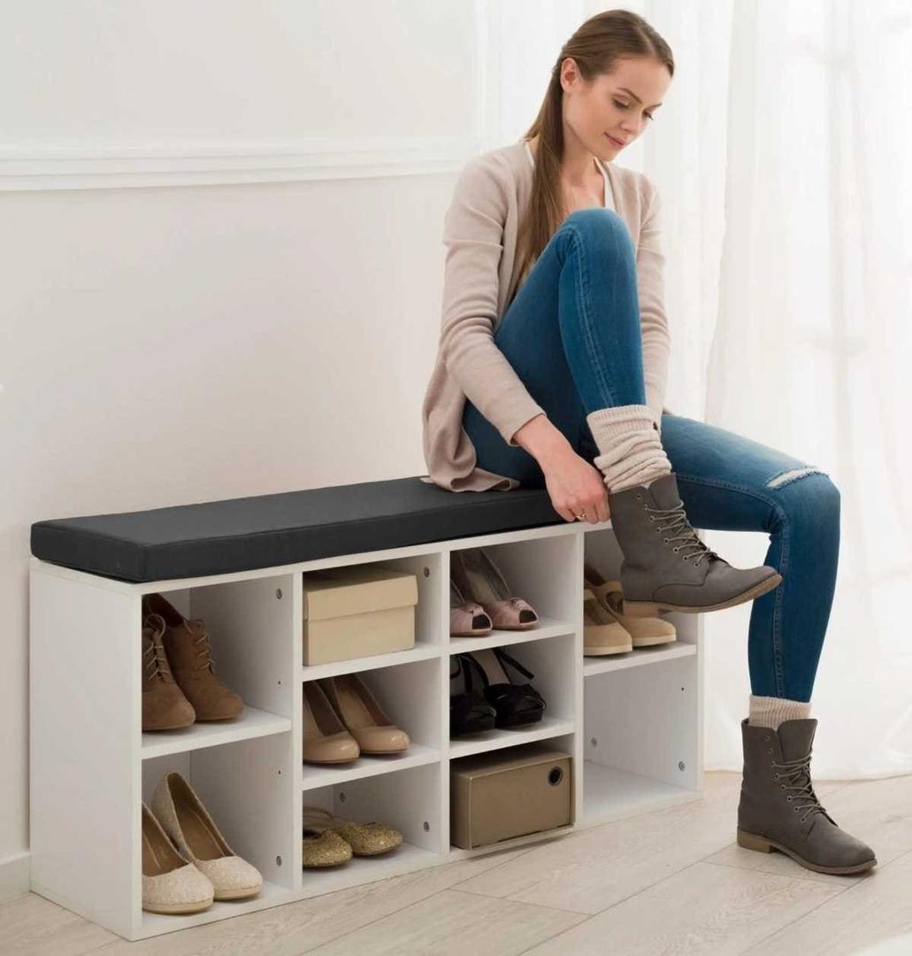 Tectake zapatero con banco 103,5x48x30cm de Leroy Merlin