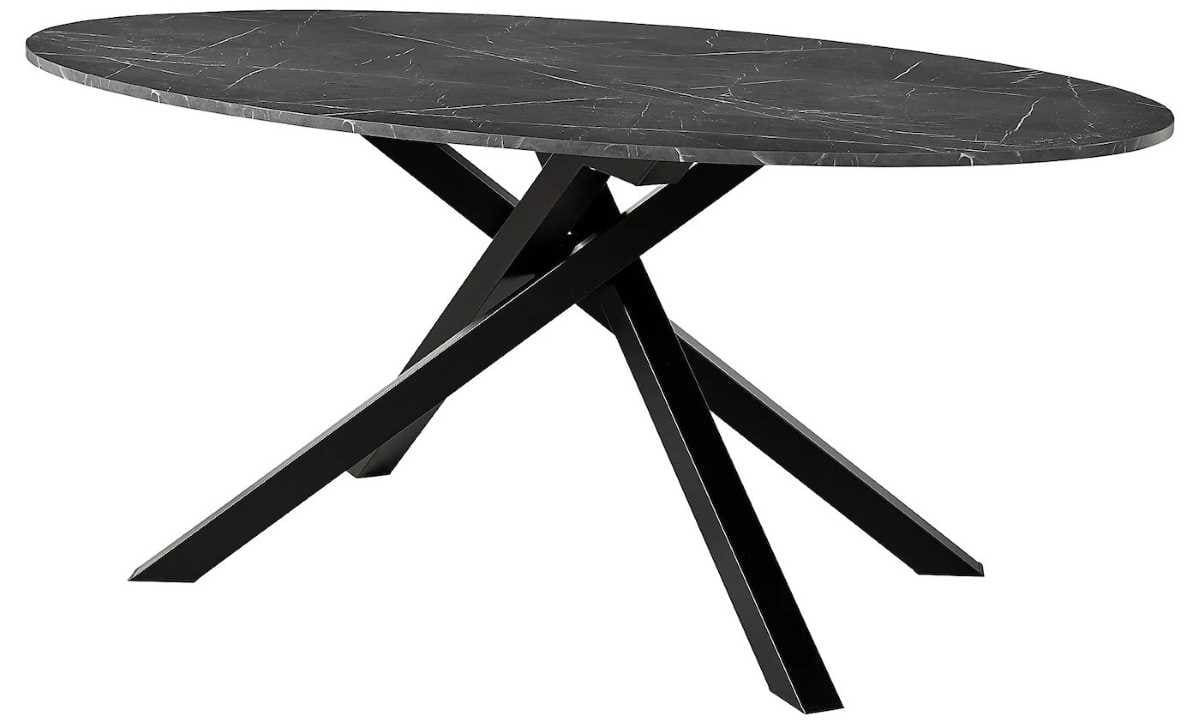 MARIEDAMM Mesa negro efecto mármol de Ikea
