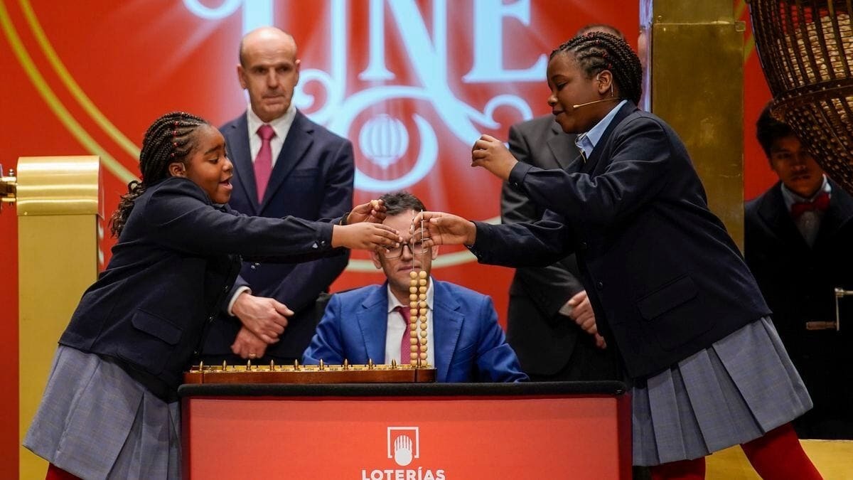 Imagen de uno de los últimos sorteos de la Lotería de Navidad