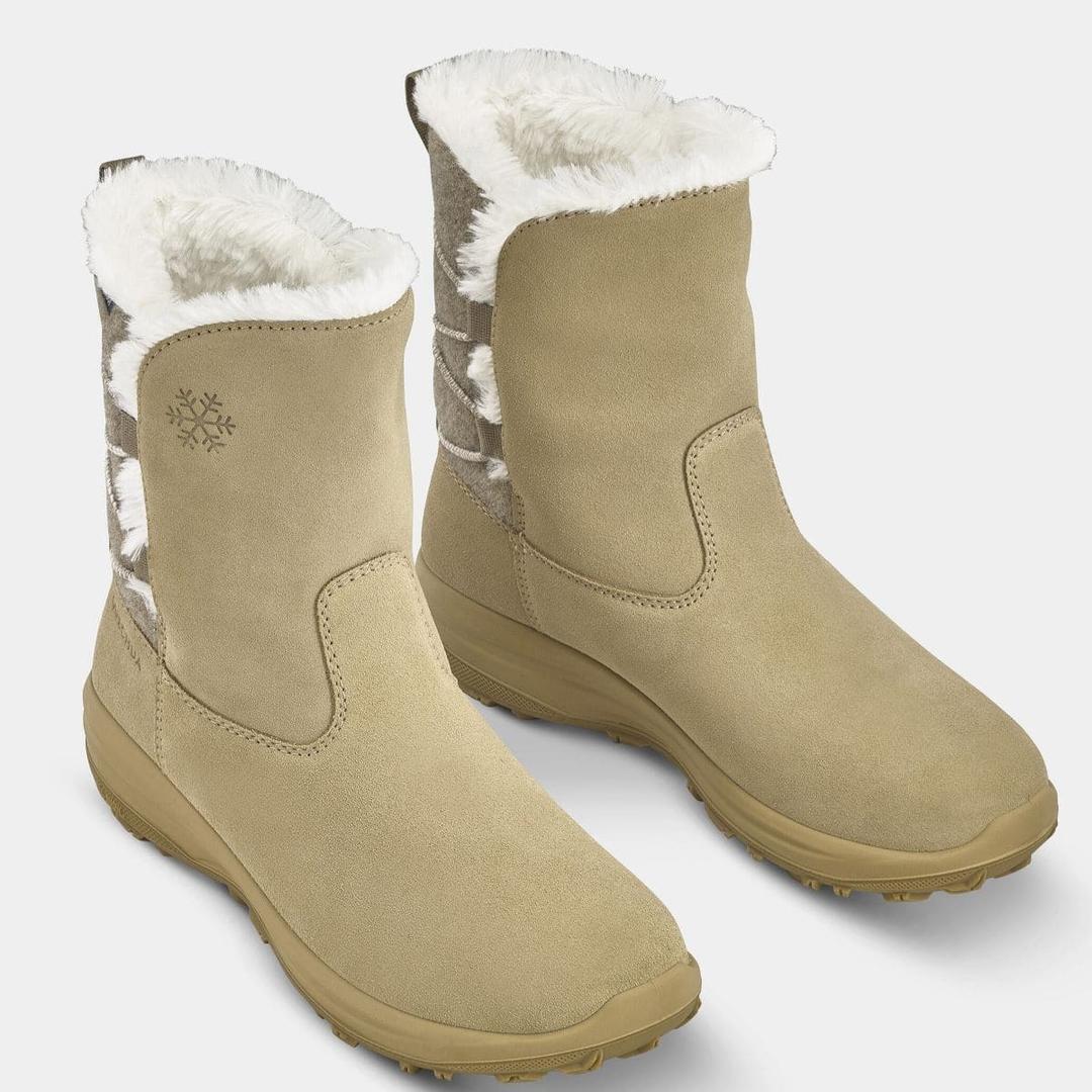 Botas de nieve y apreski impermeables de piel Quechua SH100
