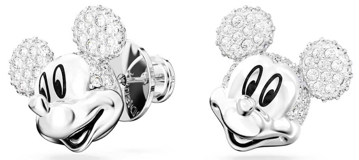 Pendientes de botón Disney Mickey Mouse de Swarovski
