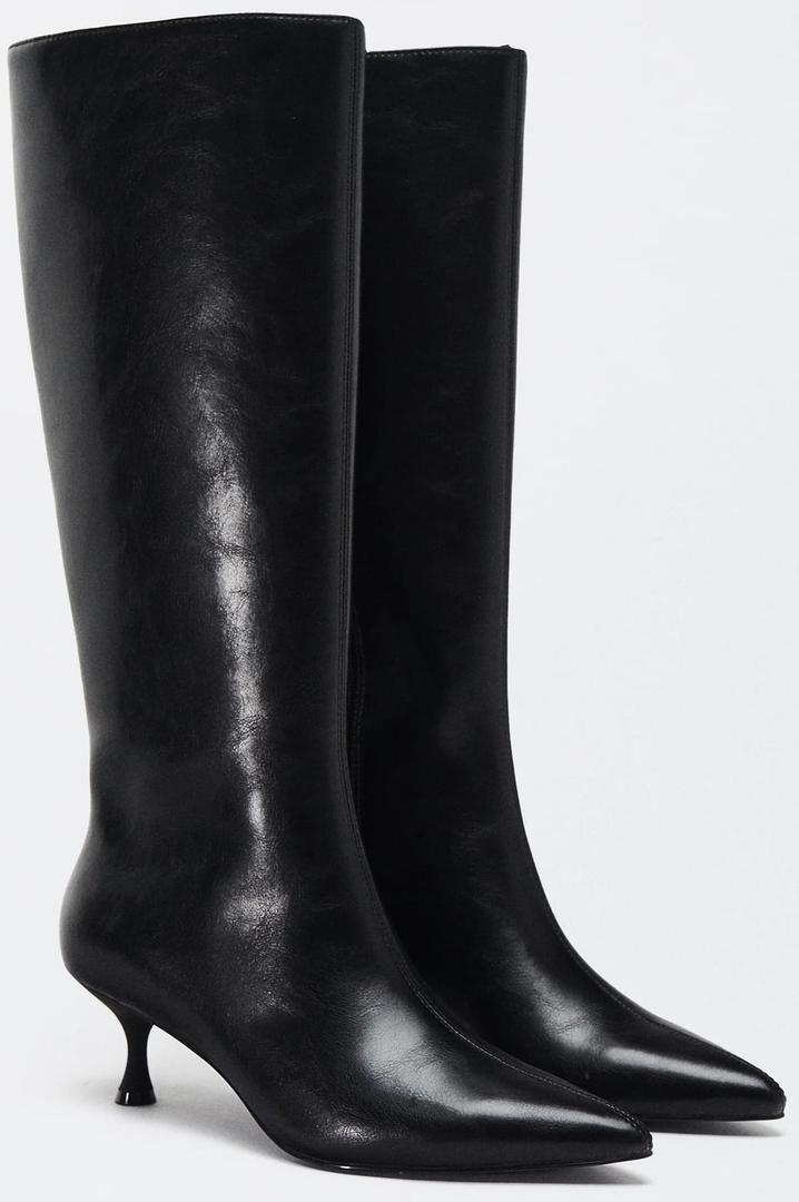 Bota de tacón kitten negra de Parfois