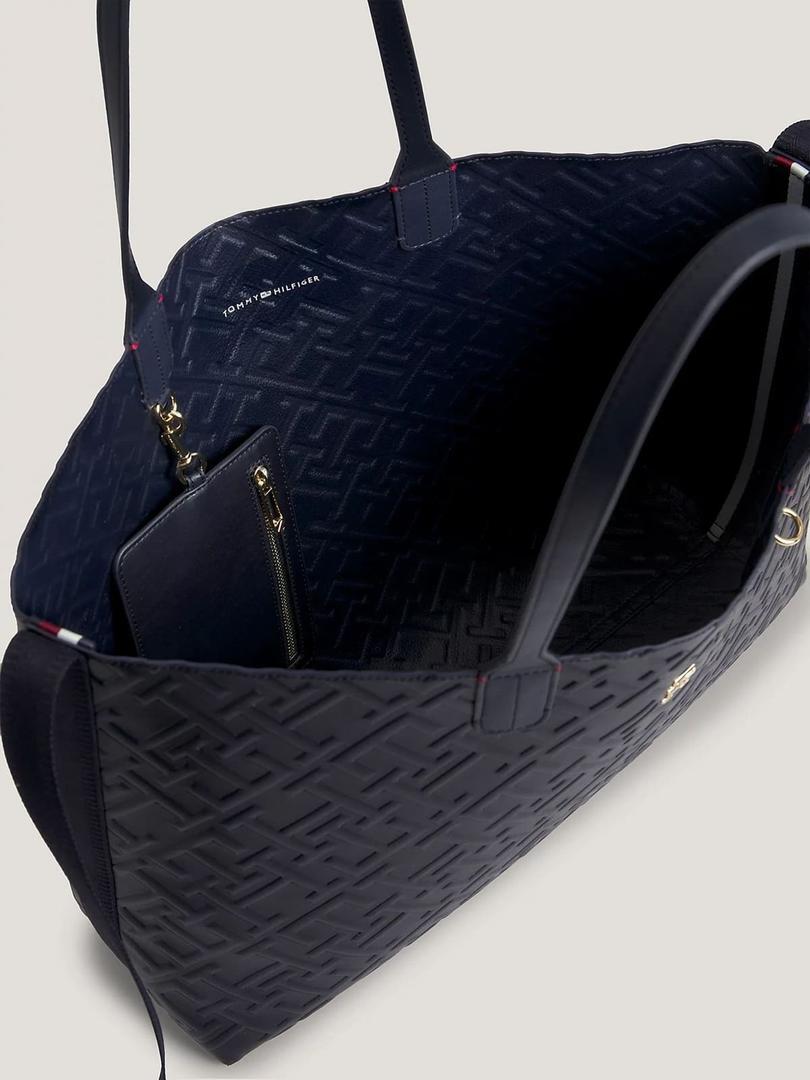 Bolso Tote iconic con monograma TH en relieve de Tommy Hilfiger