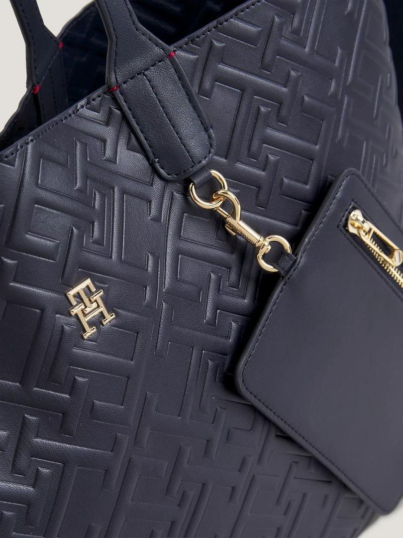 Bolso Tote iconic con monograma TH en relieve de Tommy Hilfiger