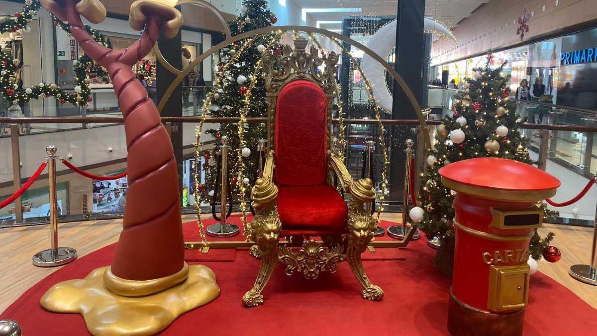 Trono de Papa Noel y el Rey Mago en Área Sur
