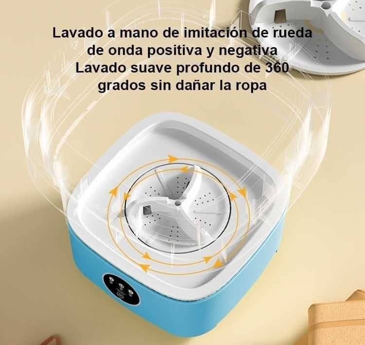 Mini Lavadora portátil plegable de alta capacidad de 6 l con 3 modos de limpieza profunda de Amazon