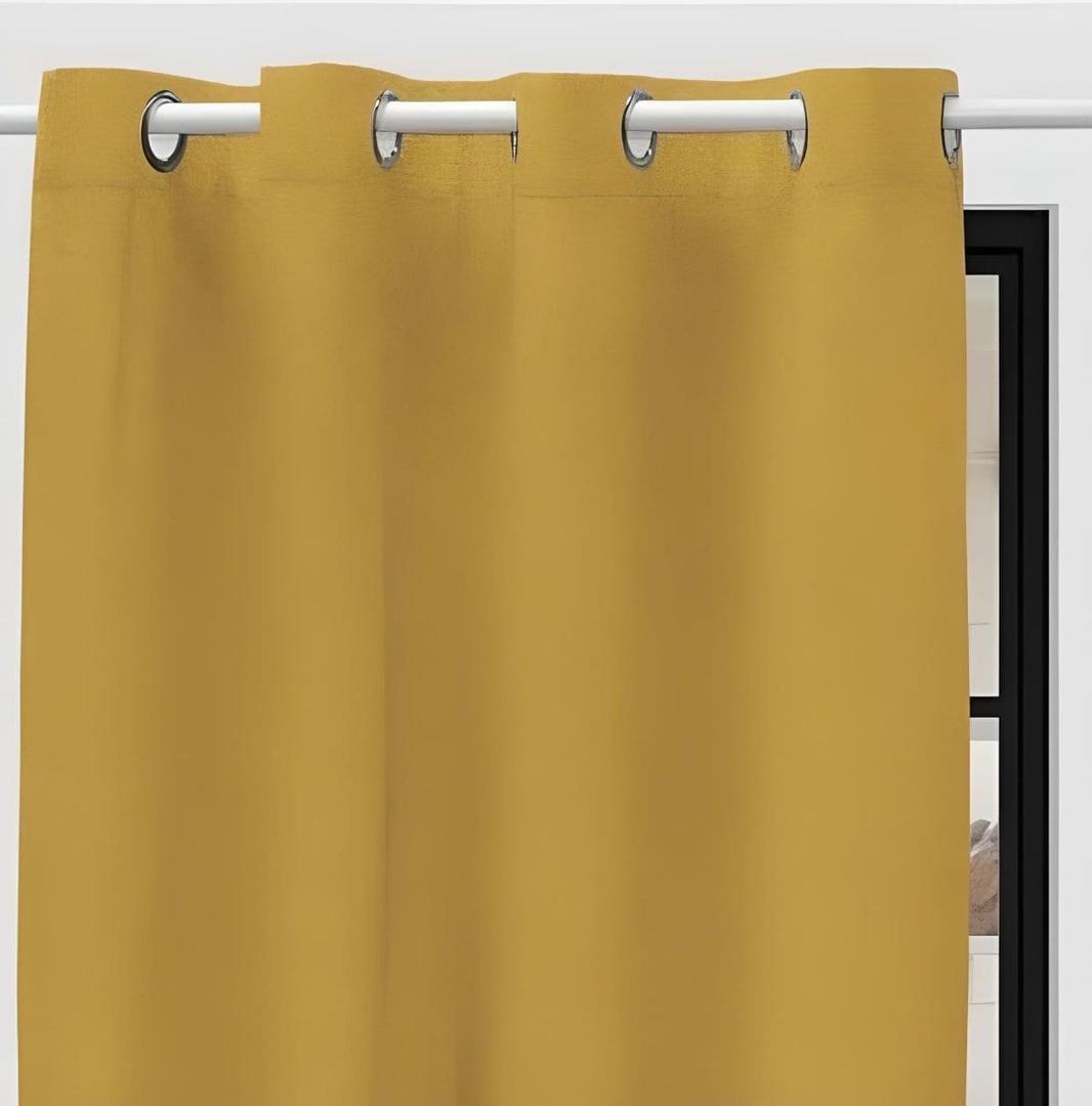 Cortina opaca con ojales Soleil D'ocre