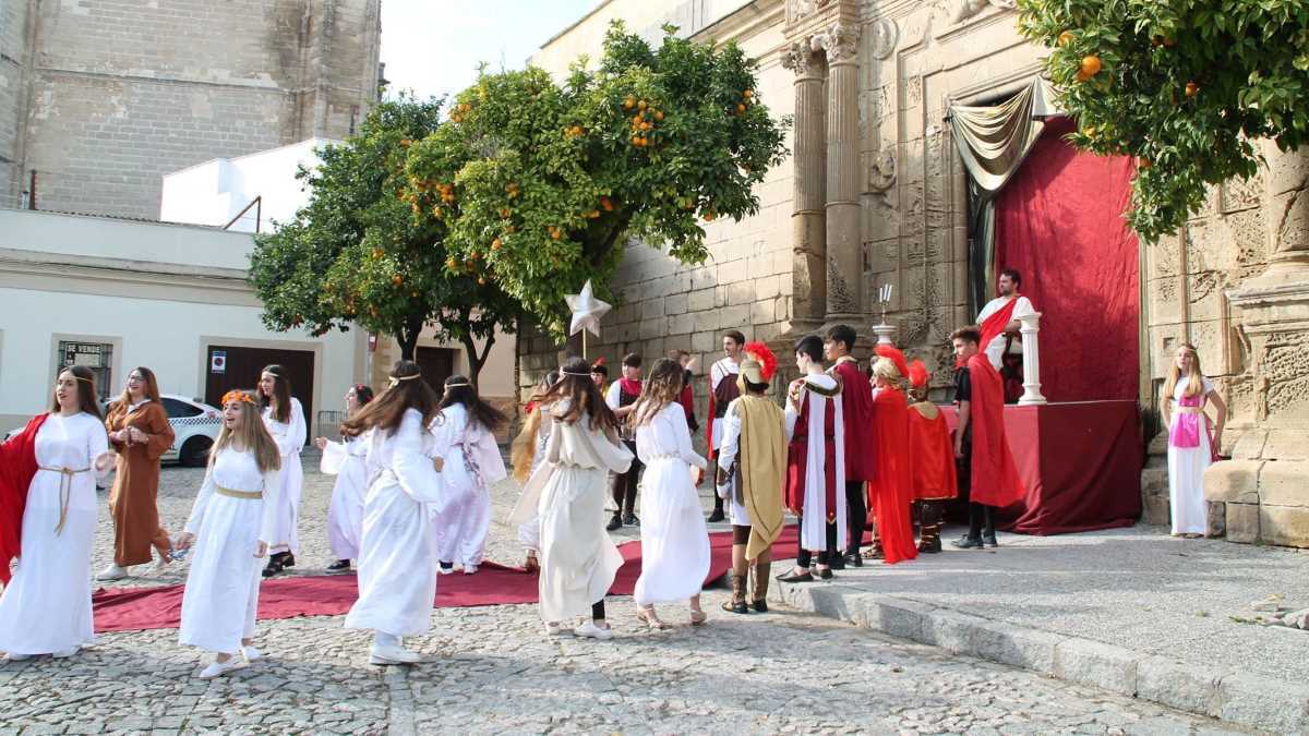 Belén viviente en la Plaza del Mercado
