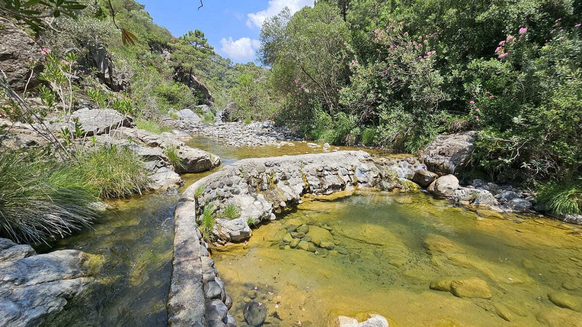 La zona del Nacimiento del Río Verde en Málaga