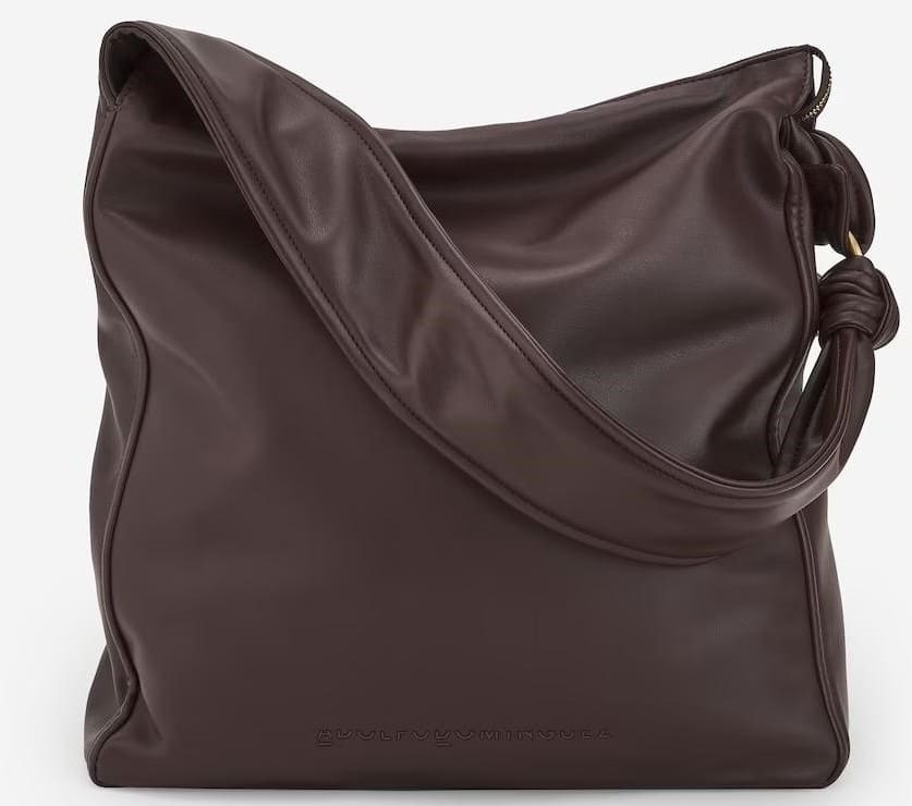 Bolso de hombro textura napa