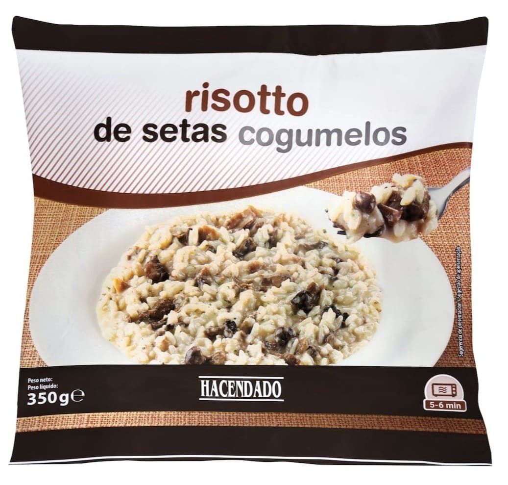 Risotto de setas ultracongelado