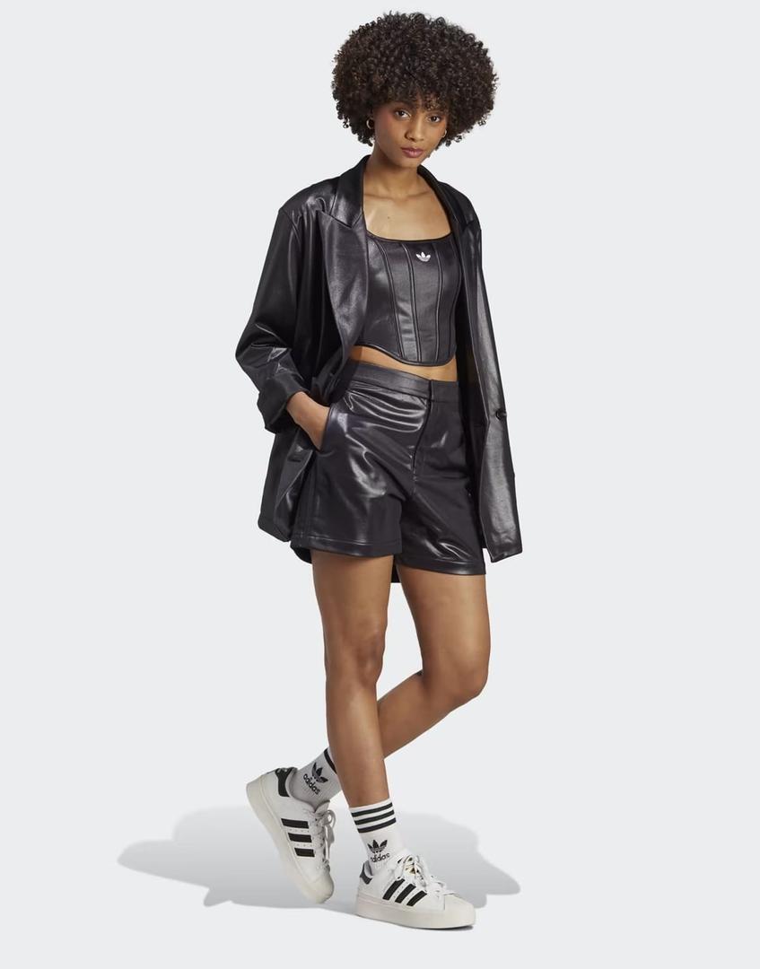 Americana de doble botonadura cruzada efecto piel de Adidas