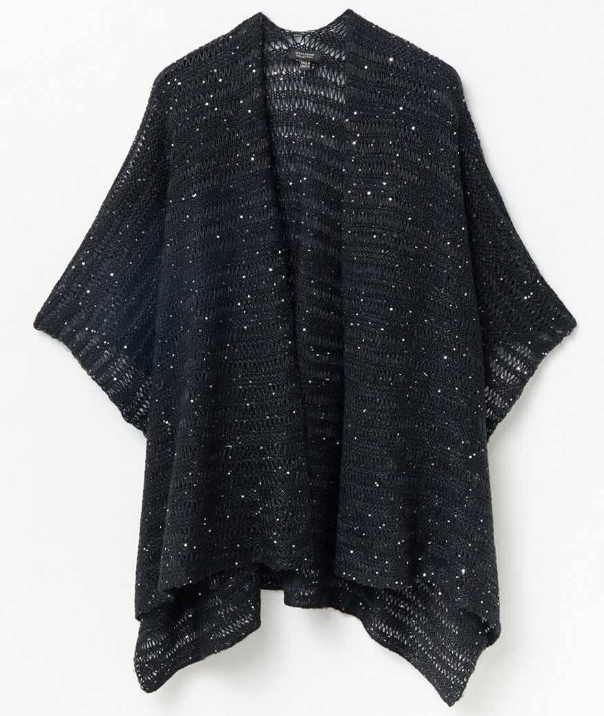 Sfera poncho punto lentejuelas de El Corte Inglés