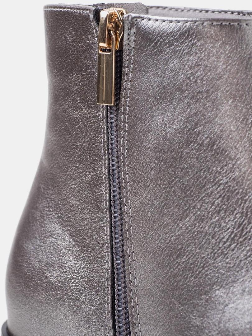 Botas de tacón alto y cremallera plateadas de Tex en Carrefour