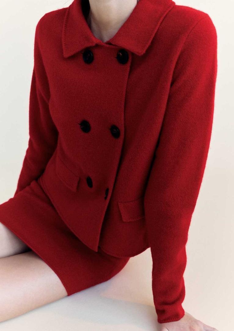 Blazer cruzada 100 lana de Zara