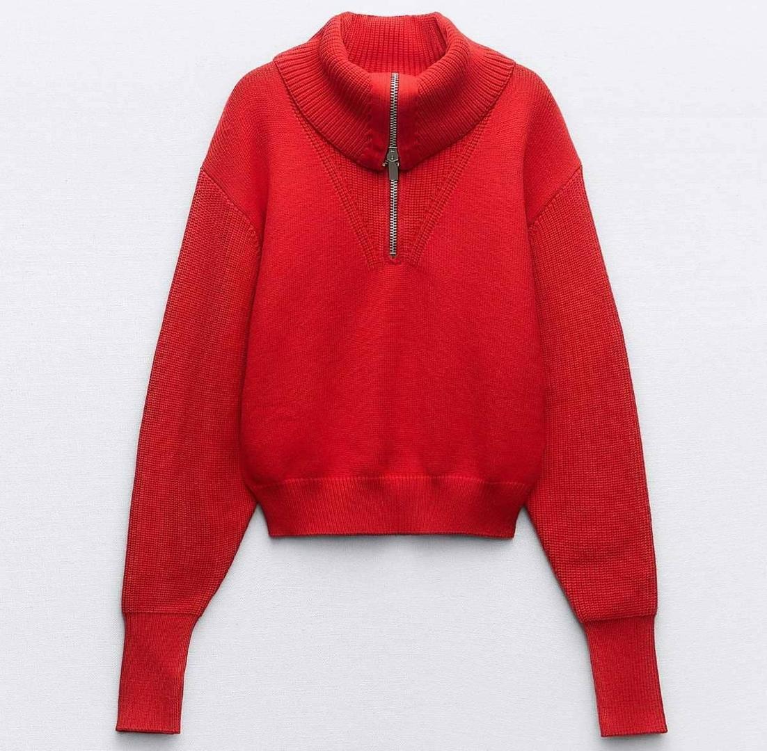 Jersey punto cremallera de Zara