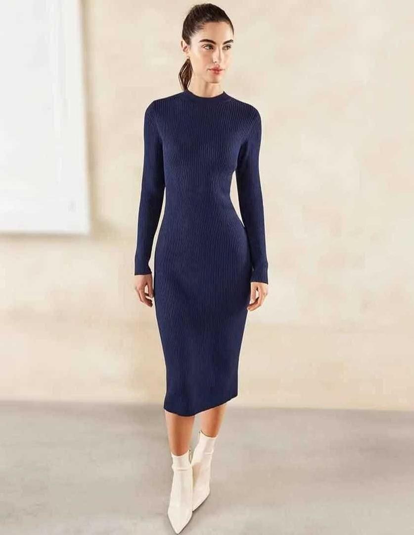 Vestido de punto de canalé para mujer de Lidl