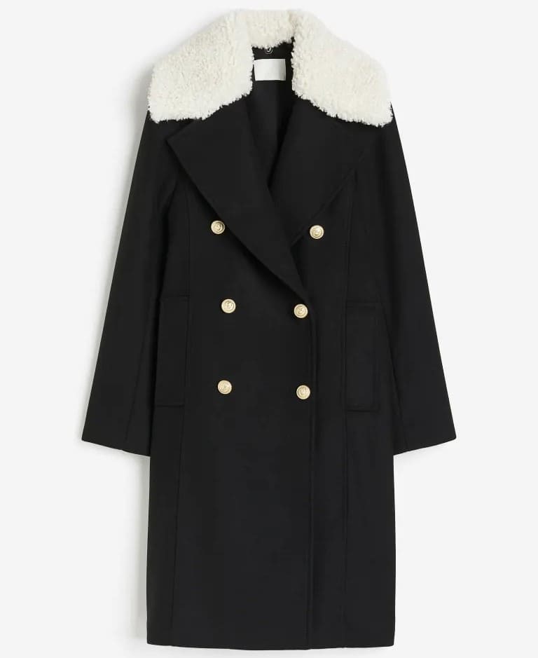 Abrigo con cuello extraíble de H&M